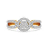 Radiant Cluster Diamond Halo Ring in 14K Gold