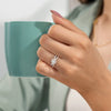 Radiant Cluster Diamond Halo Ring in 14K Gold