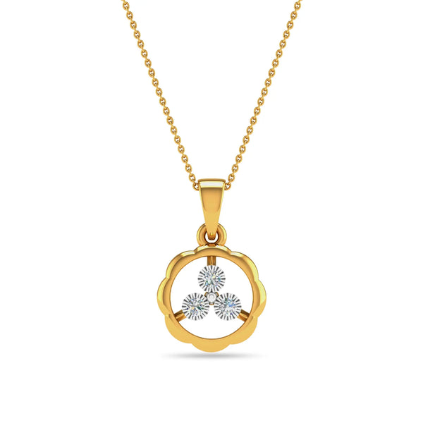 Nyomi Pendant – Elegant 18 Karat Gold Diamond Pendant