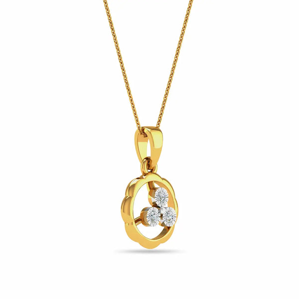 Nyomi Pendant – Elegant 18 Karat Gold Diamond Pendant