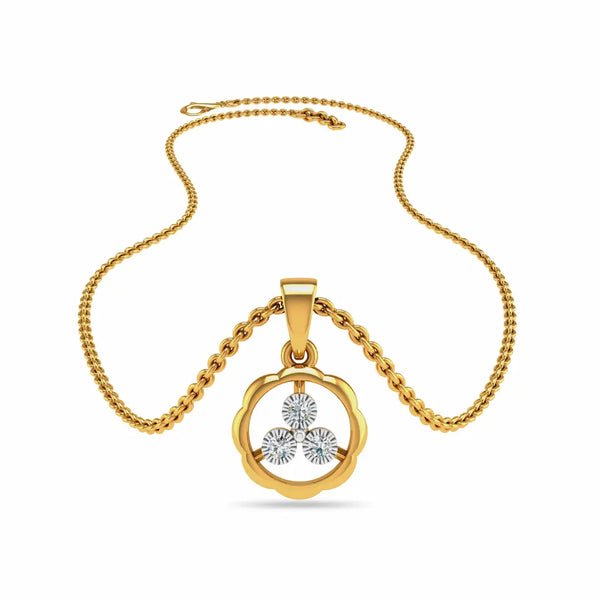 Nyomi Pendant – Elegant 18 Karat Gold Diamond Pendant