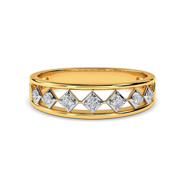 Stellar Steps 18K IGI Diamond Band – 7 Stone, 0.11 Ct