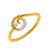 Radiant Swirl 18K Diamond Promise Ring
