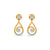Radiant Swirl Diamond Earrings in 14k Gold