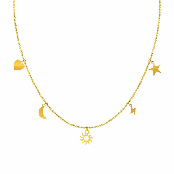 Anipa Necklace – Delicate 18K Gold & Diamond Pendant Necklace