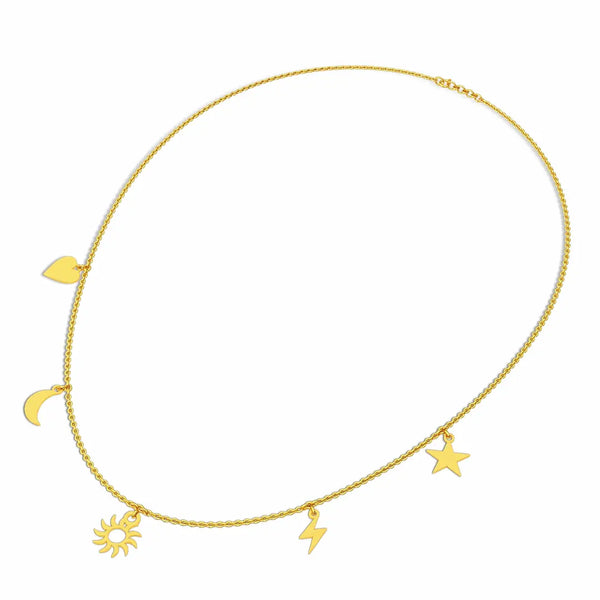 Anipa Necklace – Delicate 18K Gold & Diamond Pendant Necklace