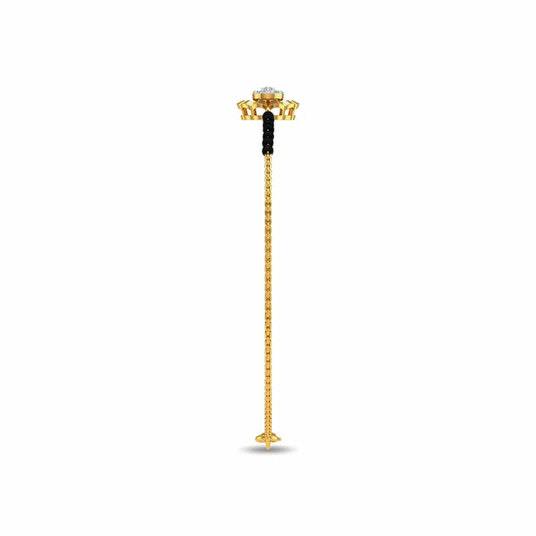 Darya Mangalsutra Bracelet – Elegant 18K Gold & Diamond Hand Chain