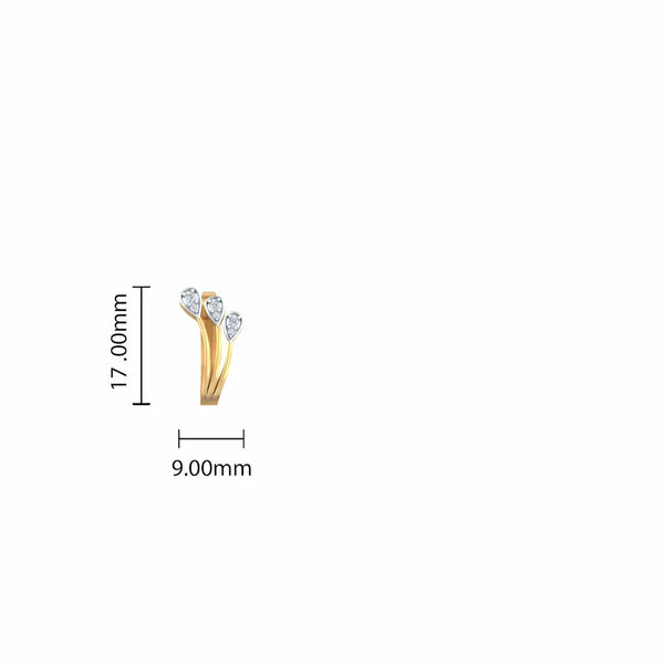 Elisie Earrings – Elegant 18K Gold Diamond Studs
