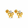 Elegant Diamond Bow Stud Earrings – 18K Gold