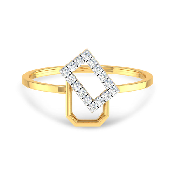 Radiant Glow 18K Diamond Ring