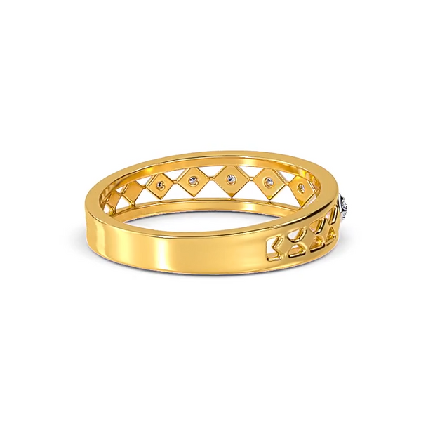 Stellar Steps 18K IGI Diamond Band – 7 Stone, 0.11 Ct