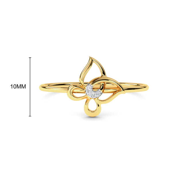Whispering Petals 18K IGI Diamond Ring