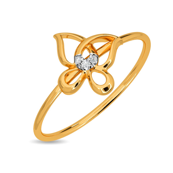 Whispering Petals 18K IGI Diamond Ring