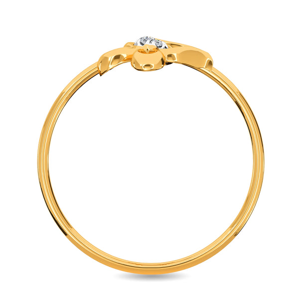 Whispering Petals 18K IGI Diamond Ring