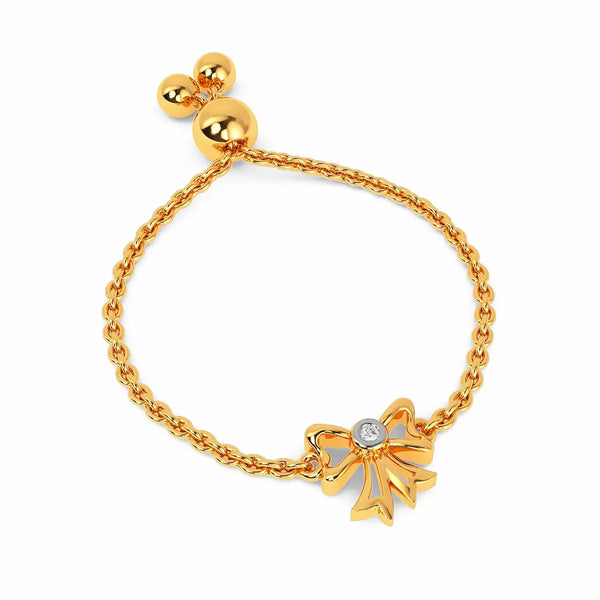 Alana Adjustable Ring – Modern 18K Gold & Diamond Statement Ring