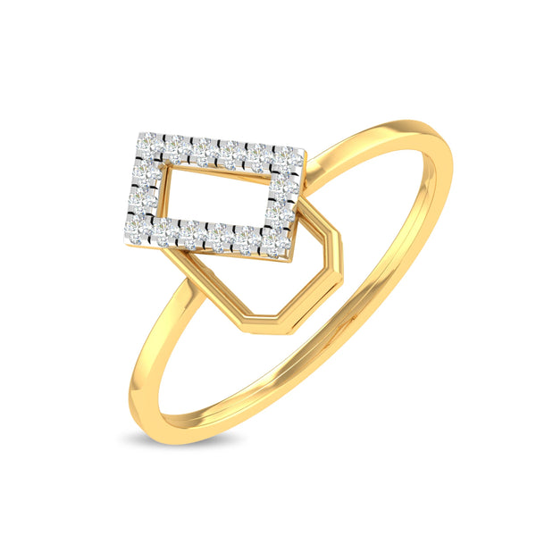 Radiant Glow 18K Diamond Ring