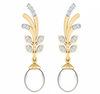 Ethereal Plume: 18K Gold, Diamond & Gemstone Earrings