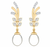 Ethereal Plume: 18K Gold, Diamond & Gemstone Earrings